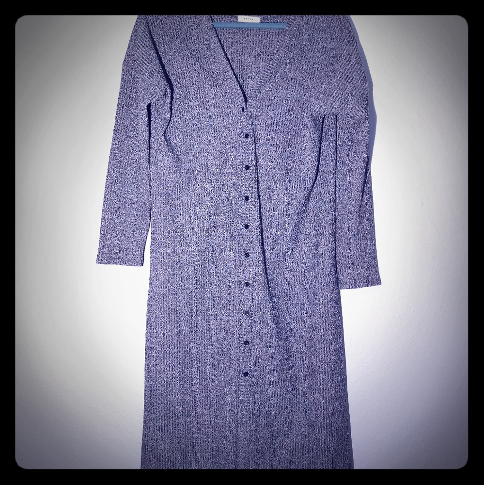 Vetta The Long Cardigan duster sweater grey sustainable style